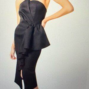 Elegant Black Strapless Dress